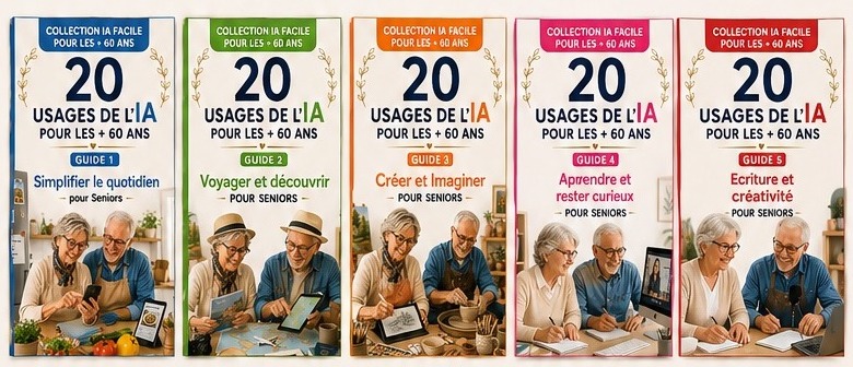 Découvrez toute la collection des Guides IA Facile pour les plus de 60 ans